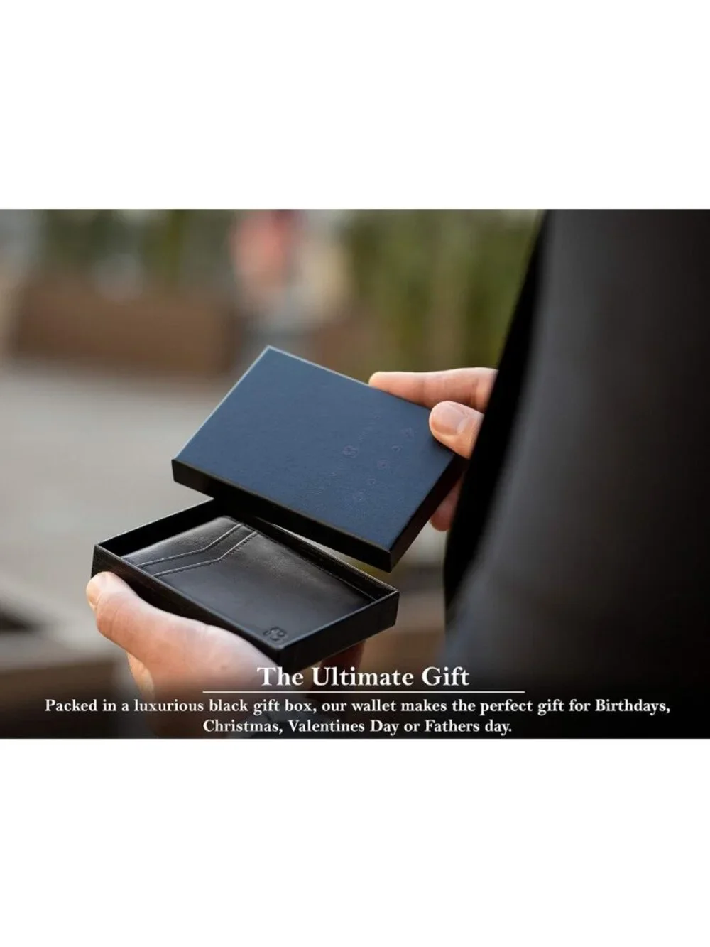 Slim RFID Blocking Money Clip Wallet for Men - Minimalist Front Pocket Card